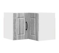 KGHFDVB Porto Armoire d'angle murale 57 x 57 x 40 cm Bois Sonoma gris | Bois - Montage mural - 2 portes et 2 étagères - Coin de cuisine - 57 x 57 x 40 cm - 15,31 kg