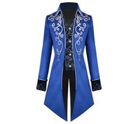 KGIHPC Frac Steampunk médiéval pour homme victorien Renaissance gothique Veste pour Hommes Halloween cosplay pour hommes