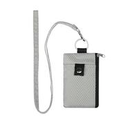 Kgj342 Portefeuille de voyage avec blocage RFID, poches sécurisées à fermeture éclair, compact et léger pour cartes de crédit, passeport d'identité, extérieur (gris clair, 11,5 x 7,5 x 1,5 cm)