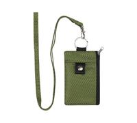 Kgj342 Portefeuille de voyage avec blocage RFID, poches sécurisées à fermeture éclair, compact et léger pour cartes de crédit, passeport d'identité, extérieur (vert, 11,5 x 7,5 x 1,5 cm)