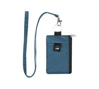 Kgj342 Portefeuille de voyage avec blocage RFID, poches sécurisées à fermeture éclair, compact et léger pour cartes de crédit, passeport d'identité, extérieur (bleu, 11,5 x 7,5 x 1,5 cm)