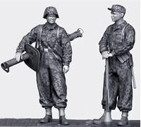 KGJAQT 1/35 WWII Soldier Resin Model Kit Maquette de Soldat en résine Non Peinte et Non assemblée (2 Figurines) //U8I7h10