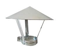 KGLHJDY Chapeau de cheminée, Tuyau Pluie Couvercle Protection Chapeau Acier Inoxydable End Toit Chapeau pour Capuchon de Ventilation pour Gaine Pluie Chapeau Capuchon White Fer,250mm