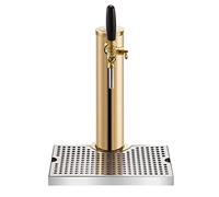 KGLHJDY Tour à bière en Acier Inoxydable 304, fût avec bac d'égouttage, Double Robinet, fût à bière Pression, fût à Simple Robinet pour Bar à bière Maison, Robinet Simple + bac d'égouttage