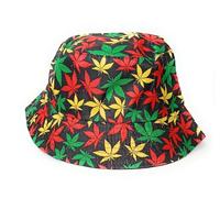 KGM Accessories Chapeau bob multicolore imprimé Ganja Weed Universe, multicolore, One Size medium 58 cm