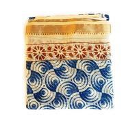 KGM Accessories Paréo indien extra large en coton Lurex imprimé à la main, Cercles bleus, XL