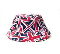 KGM Chapeau bob élégant avec motif Union Jack, Multicolore, Taille unique
