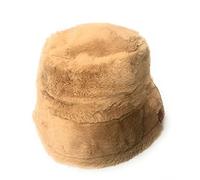 KGM Chapeau bob élégant en fausse fourrure douce - Chapeau d'été d'hiver, beige, Taille unique