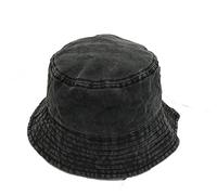 KGM Chapeau bob en coton doux délavé effet vintage, charbon, taille unique