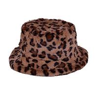 KGM Chapeau de seau en polaire doux en fausse fourrure - Marron