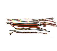 KGM Lot de 8 bracelets d'amitié rasta en tissu tissé One Love, M, Tissu