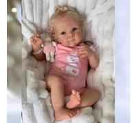 kgniess me 18pouces 46cm Poupée bébé Reborn Fille Realiste Silicone Poupée Vrai Poupon on dirait Un Vrai bébé Baby Dolls Fille Ouvrez Les Yeux Enfant Toddlers