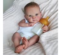 kgniess me Poupée Reborn Bébé 18 Pouces Faites à la Main Corps en Vinyle Doux Fille aux Yeux Ouvert, comme Un Vrai bébé et Ensemble Enfants Jouet Cadeau de Noel