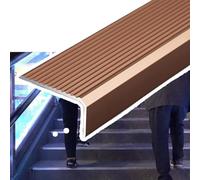 KGPGNYMYHA Nez De Marche Antidérapant En Aluminium Pour Marches En Bois, Nez De Marche Profilé D'escalier Intérieur/extérieur, Marches En Métal(Rose gold,2p-120cm/48in)