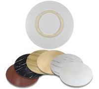 KGPGNYMYHA Plateau De Service Rotatif en Bois 50 60 70cm Plateau Tournant Table À Manger Plateau De Service avec Base Pivotante À 360°(White,100 cm (40 in))