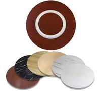 KGPGNYMYHA Plateau De Service Rotatif en Bois 50 60 70cm Plateau Tournant Table À Manger Plateau De Service avec Base Pivotante À 360°(Brown-Red,50cm (20in))