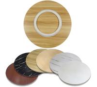 KGPGNYMYHA Plateau De Service Rotatif en Bois 50 60 70cm Plateau Tournant Table À Manger Plateau De Service avec Base Pivotante À 360°(Natural,100 cm (40 in))