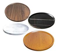 KGPGNYMYHA Plateau De Table À Café Rond Petit 40-80cm Plateau De Service En Bois Cercles Étanches Plateau De Remplacement Pour Cuisine De Style Ferme Disques En Bois(Brown,80cm (30 in))