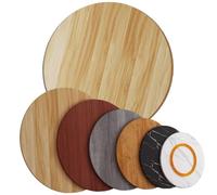 KGPGNYMYHA Plateau Tournant Anti-basculement en Bois Lazy Susan 75cm 80cm, Plateau De Service Rotatif Robuste pour Table À Manger, Plateau De Service Rond pour Table De Cuisine(Natural,70cm-27.5in)