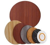 KGPGNYMYHA Plateau Tournant Anti-basculement En Bois Lazy Susan 75cm 80cm, Plateau De Service Rotatif Robuste Pour Table À Manger, Plateau De Service Rond Pour Table De Cuisine(Dark brown,60cm-23.6in)