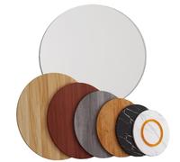 KGPGNYMYHA Plateau Tournant Anti-basculement en Bois Lazy Susan 75cm 80cm, Plateau De Service Rotatif Robuste pour Table À Manger, Plateau De Service Rond pour Table De Cuisine(White,95cm-37.4in)
