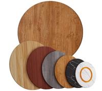 KGPGNYMYHA Plateau Tournant Anti-basculement en Bois Lazy Susan 75cm 80cm, Plateau De Service Rotatif Robuste pour Table À Manger, Plateau De Service Rond(Light Brown,75cm-29.5in)