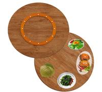 KGPGNYMYHA Plateau Tournant Antidérapant Lazy Susan 75cm 90cm Grand Plateau Rotatif en Bois Robuste, Dessus De Table Élégant Grain De Bois(60cm-23.6in)