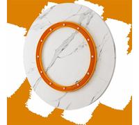 KGPGNYMYHA Plateau Tournant en Bois Lazy Susan 45cm Plateau De Table Rotatif en Grain De Marbre Blanc, Table À Manger, Plateau De Service Rotatif, Plateau Tournant(65cm-25.6in)