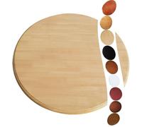 KGPGNYMYHA Plateau Tournant en Bois Lazy Susan De 70cm Plateau De Service Rond pour Table À Manger, Grand Plateau Rotatif, Silencieux Et Silencieux(Natural Wood Color,90 cm (36 in))