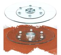 KGPGNYMYHA Plateau Tournant Lazy Susan De 50cm Plateau De Service Rotatif en Verre De 70cm 80cm 90cm Plateau De Service Central pour Partager Les Repas.(80cm-31.5in)
