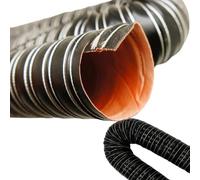 KGPGNYMYHA Tuyau D'échappement Flexible De 75mm Tuyau D'admission D'air Des Freins, Conduit D'aération Pour Chauffages De Voiture, Fumées Industrielles De Ventilation(Black(2m-6.5ft),356mm(14"))