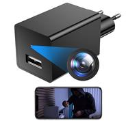 KGQO Camera Espion 1080P Camera Surveillance WiFi Mini Caméra Espion sans Fil Cameras Espion WiFi A Distance Discrete Micro Caméra Espion Spy Cam sans Fil Detecteur Mouvement (Black)