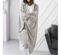 KGS Couverture Plaid TV Polaire avec Manches et Capuche 115x165cm (Dune)