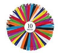 KGS Fermeture éclair pour L'artisanat de Couture | 10 couleurs | Taille: 13 CM / 5 Pouces | 10 pièces/paquet | Fermetures éclair multicolores pour sacs, robe, housse de coussin, bricolage.