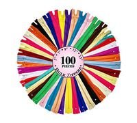 KGS-Lot de 100 fermetures à glissière en nylon pour couture, 5 tailles | 12,5, 17,5, 22,5 cm, 30,5, 38 cm environ | Chaque taille est disponible dans 20 couleurs
