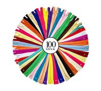 KGS Lot de 100 fermetures éclair en nylon - 20 couleurs différentes - 15 cm