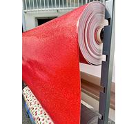 KGS Nappe Bulgommes Imprimée Paillettes Rouge - Au mètre 140x140cm