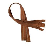 KGS Séparable Plastique Fermeture Éclair pour Les Jackets | 2 Pièces par Paquet | Couleur: | Taille: (Marron Carame, 55 CM)