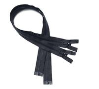 KGS Séparable Plastique Fermeture Éclair pour Les Jackets | 2 Pièces par Paquet | Couleur: | Taille: (Noir, 60 CM)