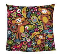 KGSK Couverture Canapé 3D Animaux De Singe De Dessin Animé Impression Chaud Salon Douce Microfibre Jeté, Polaire 130x150 Adulte Flanelle Douce Et Chaude, Plaid Couverture Lit