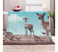 KGSK Couverture Canapé 3D Animaux Faon Idées Impression Chaud Salon Douce Microfibre Jeté, Polaire 130x150 Adulte Flanelle Douce Et Chaude, Plaid Couverture Lit