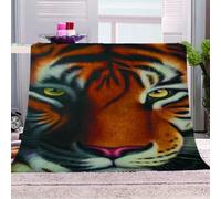 KGSK Couverture en Flanelle Animaux Tigre Idées 3D Impression Numérique, Polaire Douce Salon Canapé 150x200Cm pour Enfants Adultes, Personnalisée