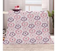 KGSK Couverture en Flanelle Cartoon Fleurs Roses 3D Impression Numérique, Polaire Douce Salon Canapé 150x200Cm pour Enfants Adultes, Personnalisée