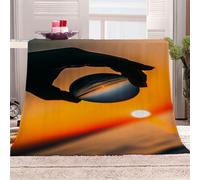 KGSK Couverture en Flanelle Crépuscule Ocean View Idées 3D Impression Numérique, Polaire Douce Salon Canapé 150x200Cm pour Enfants Adultes, Personnalisée