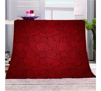 KGSK Couverture en Flanelle Idées De Lignes Rouges 3D Impression Numérique, Polaire Douce Salon Canapé 150x200Cm pour Enfants Adultes, Personnalisée