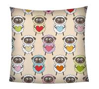 KGSK Douce Flanelle Couverture Lit 2 Personnes en Microfibre 3D Dessin Animé Coloré Mouton Plaid Polaire 180x220Cm Adulte Enfants Chaud Et Doux en Peluche Plaid Canape Grande Taille Jeté De Canapé