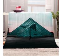 KGSK Douce Flanelle Couverture Lit 2 Personnes en Microfibre 3D Le Blue Oceanarium Plaid Polaire 180x220Cm Adulte Enfants Chaud Et Doux en Peluche Plaid Canape Grande Taille Jeté De Canapé