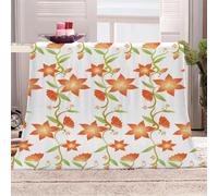 KGSK Douce Flanelle Couverture Lit 2 Personnes en Microfibre 3D Plante Rouge Fleur Vigne Plaid Polaire 180x220Cm Adulte Enfants Chaud Et Doux en Peluche Plaid Canape Grande Taille Jeté De Canapé