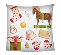 KGSK Douce Flanelle Couverture Lit 2 Personnes en Microfibre 3D Thème De Noël Cartoon Plaid Polaire 180x220Cm Adulte Enfants Chaud Et Doux en Peluche Plaid Canape Grande Taille Jeté De Canapé