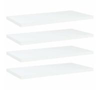 KGTKGTYER Lot de 4 étagères murales en bois 40 x 20 x 1,5 cm Blanc | Pour extension individuelle, facile d'entretien, utilisation polyvalente